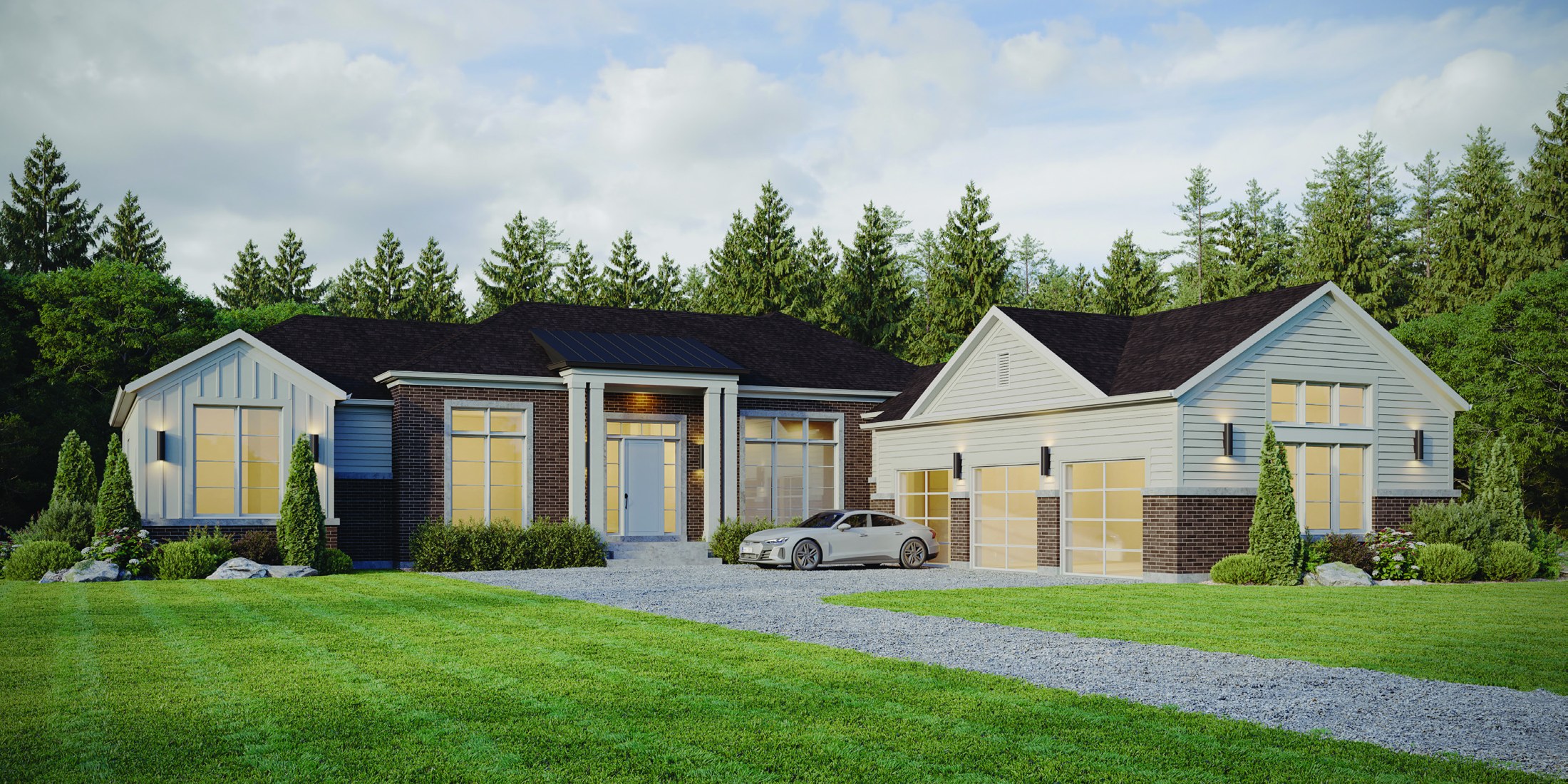 Epsom bungalow with a three-car garage