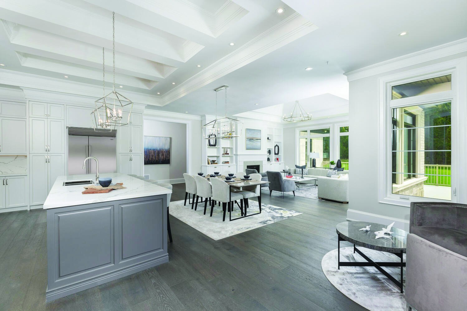 Light-filled open concept kitchen and living room